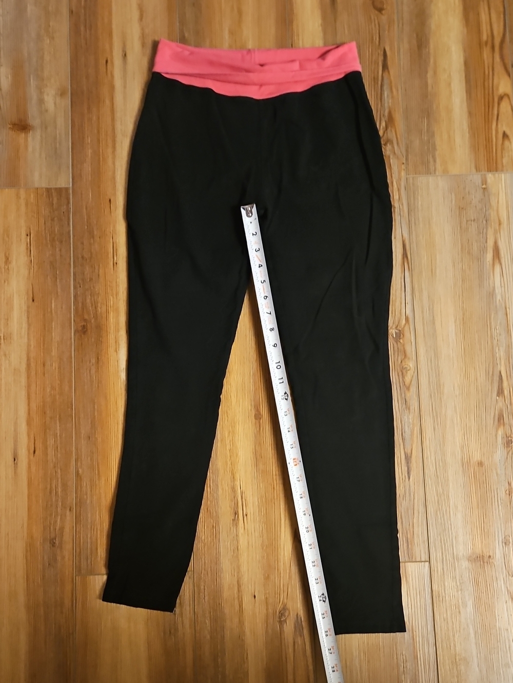 Women's Black Pants with Pink Waistband